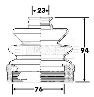 BORG & BECK Paljekumisarja, vetoakseli BCB6337